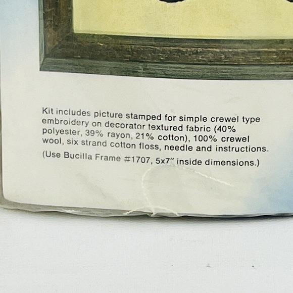 Vintage Bucilla 2005 Antique Auto‎ Mini Stitcheries Crewel Embroidery Kit 5x7 - Picture 3 of 4